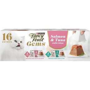 Purina Fancy Feast Gems Mousse Pate Salmon and Tuna Topped with Savory Gravy Wet Cat Food Variety Pack - 8 ct. Box in Kuwait