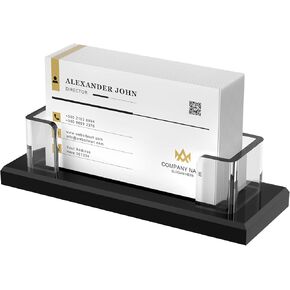 Acrylic Business Card Holder, Clear Card Display Stand for Desk, Business Card Organizer for Office Home Exhibition 1 Pack(White) in Saudi Arabia