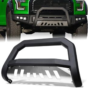 Stehlen 714937183704 متوافق مع 2002-2005 Dodge Ram 1500/2006-2008 1500 Mega (طاقم ممتد) الكابينة / 2003-2009 2500 3500 Advance Series Bull Bar - لوح انزلاقي من الألومنيوم باللون الأسود غير اللامع/فرشاة in Kuwait