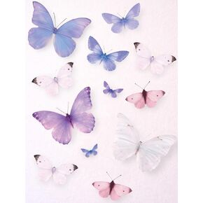 Butterfly Decorations 12PCS Large Butterfly Wall Decor Large Butterfly Decor for Birthday Baby Shower Fairy Tea Spring Party Supplies Home Room Stickers in Kuwait