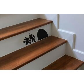 Cute Funny Mouse Hole Wall Decal | Mouse Hole Baseboard Sticker | Laptop Car Bedroom Decor | Removable Wall Sticker | Kids Room Decorations (4''x10'', 2pcs) in Saudi Arabia