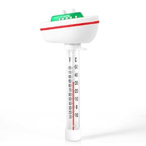 ميزان حرارة حمام السباحة العائم، شاشة كبيرة مع سلسلة سهلة القراءة، مقاومة للكسر، لحمامات السباحة الخارجية والداخلية، والمنتجعات الصحية، وأحواض المياه الساخنة وأحواض السمك (التمساح) in Kuwait