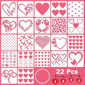 18 Pcs Flower Stencils Reusable, 6x3 Wildflower Templates for Drawing Spraying Painting on Wood, Floral Leaf Spring Stencil for Crafts Ornaments Window Door Wall Canvas DIY Home Decoration in Saudi Arabia