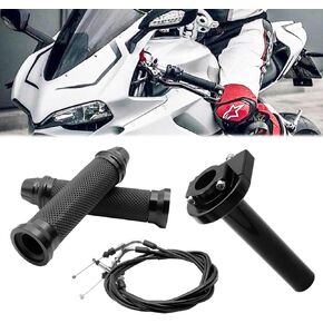 22mm Throttle Compatibility for Scooter ATV GY6,Throttle Assembly Set - 7/8" Handlebar Grips with 22mm Twist Throttle Cable in Kuwait