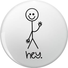hey stick figure Pin Lapel Pin Cute Brooch Pins Badges 0.75" in Kuwait