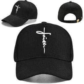 Christian Jesus Cross Hats for Men Women Baseball Cap Snapback Hats for Men Jesus Crosses 3 Nail Black Cotton Baseball Hat Fitted Adjust Snap Back Trucker Cap Women Mens Golf Accessories Christ Gifts in Kuwait