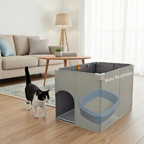 Extra Large Cat Litter Box Enclosure, Open Top High Sided Splash Guard, Waterproof Shield for Cat Litter Boxes in Saudi Arabia