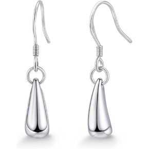 925 Sterling Silver Teardrop Dangle Earrings for Women, Tiny Minimalist Silver Drop Dangle Earrings Trendy for Women Hypoallergenic Small Tear Drop Jewelry Gifts in Kuwait
