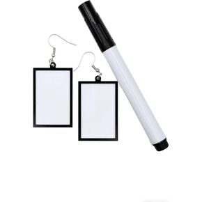 Message Board Drop Unique Earrings&Necklace With Dry Erase Marker,Unique Funny Saying Dangle Earrings Dangling Jewelry Posters Gifts for Women in Kuwait