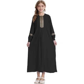 فستان إسلامي بأكمام طويلة من GYQMBT للعباية والملابس الإسلامية ورداء ملابس الصلاة in Kuwait