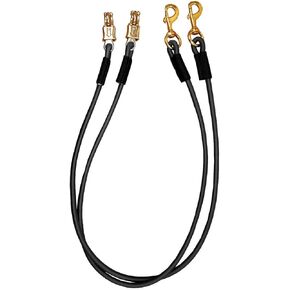 Country Pride 5-Foot Bungee Cross Ties for Horses, Nickel-Plated Panic Snap and Brass Snap, Durable Rope with Reinforced Nylon Closures, Sold in Pairs, 60-Inch Length (Black) in Kuwait