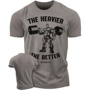 The Heavier The Better Gym T-Shirt for Men Motivational Funny Shirt in Kuwait