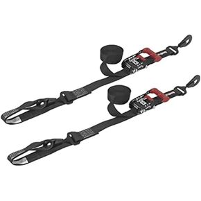 SpeedStrap 1.5" x 10' Ratchet Tie-Down with Soft-Tie. Ideal for Camping, Cargo Management, Overlanding, Off-Road, Securing UTV's, Side-by-Side (SxS) Vehicles - Black (2 Pack) in Kuwait