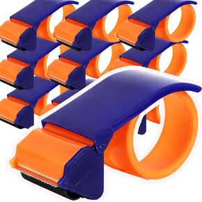 10 عبوات من مسدس توزيع شريط التعبئة، قاطع شريط عالي التحمل مع قبضة مريحة، شفرة معدنية مسننة وبكرة أسطوانية للشحن والتحريك والتعبئة in Kuwait