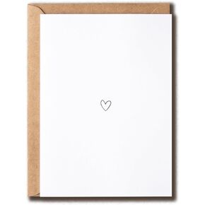 Valentines Day Greeting Card - Unique Heart Card - Lovely Anniversary Card - Simple Wedding Keepsake - Card For Partner, 5 x 7 inches in Saudi Arabia