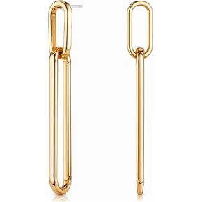 HighSpark Dainty Gold Earrings for Women | 18k Gold Plated Trendy Statement Earrings | Jewelry Gift in Kuwait