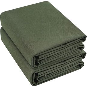 2 Pack 6x8 ft Canvas Tarp 350 GSM Heavy Duty Waterproof & UV Resistant Tarpaulin with Aluminum Grommets, Multipurpose Cover for Outdoor, Camping, Truck, Roof, Woodpile, Firewood in Kuwait