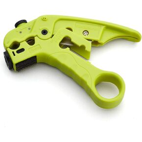 trueCABLE Wire Stripping and Cutting Tool for UTP, FTP, STP, Cat5e, Cat6, Cat6A Ethernet, RG59, RG6, RG7, RG11 Coax Cable, Adjustable Blade Depth in Kuwait