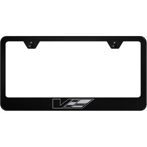 Cadillac V Logo Black Stainless Steel License Plate Frame in Kuwait