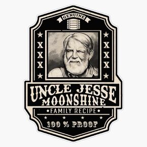 Uncle Jesse Moonshine - Label Sticker Vinyl Decal Bumper Sticker 5" in Kuwait