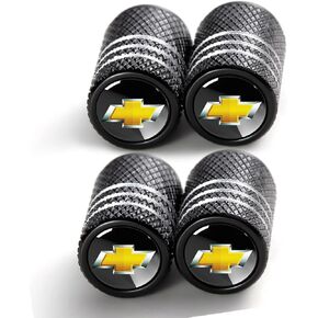 أغطية جذعية صمام الإطارات لسيارة تشيفي ماليبو كامارو تراكس ترافيرس سونيك كروز فولت إكوينوكس سبارك سلسلة معدنية لعجلات السيارة أغطية هوائية لعجلات السيارات ملحقات 4 قطع باللون الأسود in Kuwait