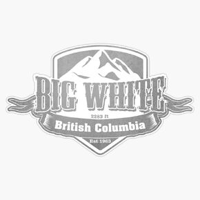 ملصق حائط كبير باللون الأبيض في كولومبيا البريطانية لمنتجع التزلج من الفينيل ملصق جداري للكمبيوتر المحمول مقاس 5 بوصات in Kuwait