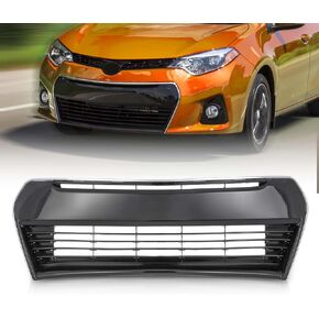 Front Lower Bumper Grille Grill Black Trim Compatible with 2014 2015 2016 Toyota Corolla S Model, Replace 5310202210 TO1036150 in Kuwait