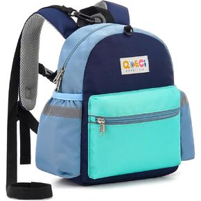 Toddler Backpack with Leash for Boys Girls Kids Kindergarten Nursery, 11" Baby Leash Backpack with Reflective, Toddler Bookbag with Anti-Lost Harness for Walking, Orange&Red in Kuwait