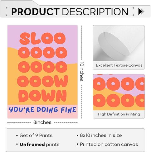 الصحة العقلية جدار الفن علم نفس الطفل قماش ملصق العلاج مكتب جدار ديكور مطبوعات ملهمة صور تحفيزية التأكيدات العمل الفني مستشار اللوحة للفصل الدراسي 8x10x9 بوصة غير المؤطرة in Kuwait