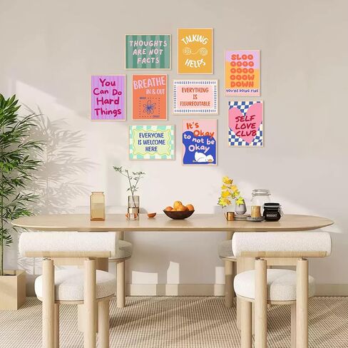 الصحة العقلية جدار الفن علم نفس الطفل قماش ملصق العلاج مكتب جدار ديكور مطبوعات ملهمة صور تحفيزية التأكيدات العمل الفني مستشار اللوحة للفصل الدراسي 8x10x9 بوصة غير المؤطرة in Kuwait