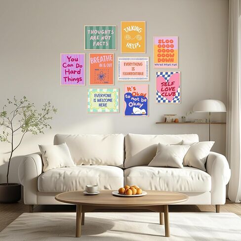 الصحة العقلية جدار الفن علم نفس الطفل قماش ملصق العلاج مكتب جدار ديكور مطبوعات ملهمة صور تحفيزية التأكيدات العمل الفني مستشار اللوحة للفصل الدراسي 8x10x9 بوصة غير المؤطرة in Kuwait
