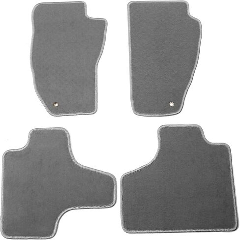 IKON MOTORSPORTS, Floor Mats Compatible with 2008-2013 Jeep Liberty, Factory Fitment Gray/Grey Nylon Front Rear Car Floor Mats Liner Carpets Replacement 4PCS, 2009 2010 2011 2012 in Saudi Arabia