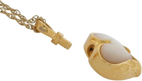 مجوهرات حرق الجثث الذهبية بأجنحة الملاك على شكل قلب، والفضة الاسترليني، وقلادة وقلادة للرماد in Kuwait