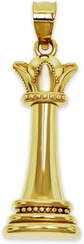 Charm America Gold Chess Piece Pendant - 10 Karat Gold - Chess Jewelry - King, Queen, Knight Pendants in Saudi Arabia