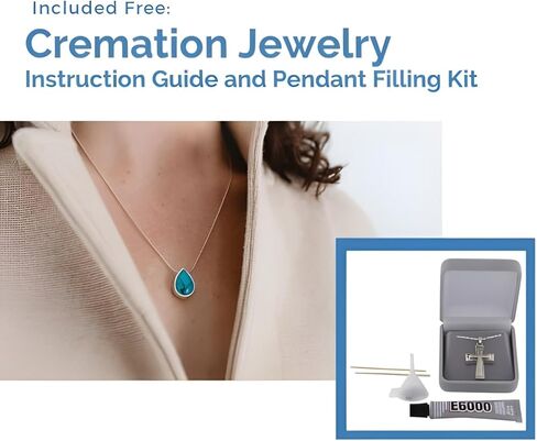 مجوهرات حرق الجثث الذهبية بأجنحة الملاك على شكل قلب، والفضة الاسترليني، وقلادة وقلادة للرماد in Kuwait