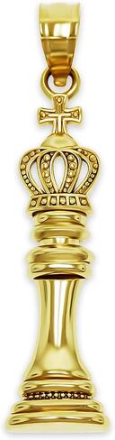 Charm America Gold Chess Piece Pendant - 10 Karat Gold - Chess Jewelry - King, Queen, Knight Pendants in Saudi Arabia