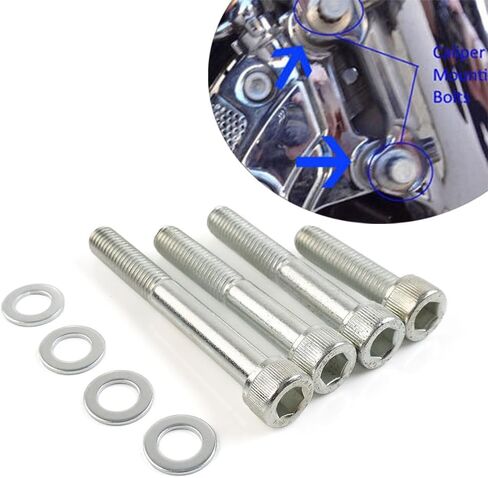 SIKUAI Front Disc Brake Screws Spacer Caliper Bolts Silver Zinc For Harley Dyna FX for Softail FL for Sportster XL Models 2000+ Motorbike in Kuwait