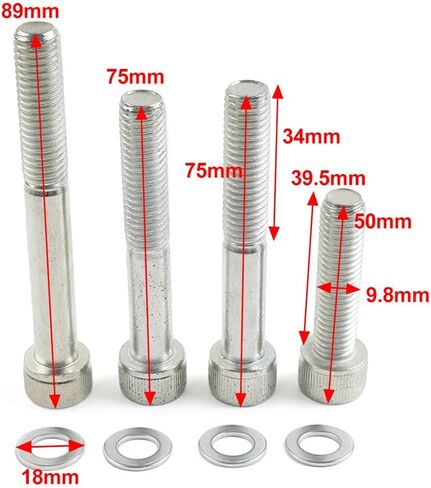SIKUAI Front Disc Brake Screws Spacer Caliper Bolts Silver Zinc For Harley Dyna FX for Softail FL for Sportster XL Models 2000+ Motorbike in Kuwait