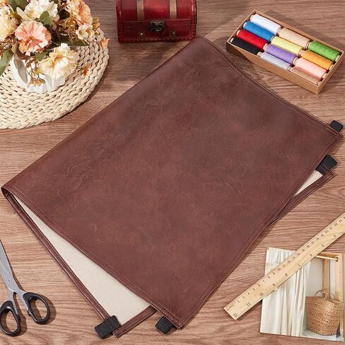 Leather Recliner Head Protector Nonslip Headrest Cover Coconut Brown Imitation Leather Non Slip Rectangle Waterproof Pad Strap for Sofa Furniture Chair Recliner Home Office 27 x 17 Inch in Saudi Arabia