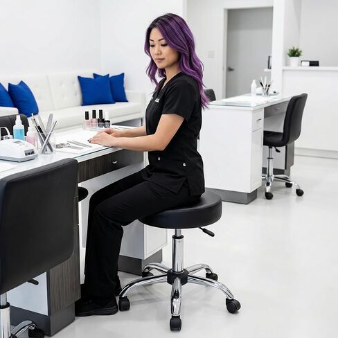 Bar Stool Covers Round Set of 2, Waterproof PU Seat Covers with Elastic Bands, Washable Cushion Slipcovers for 12 to 14 Inch Round Bar Stools in Kuwait