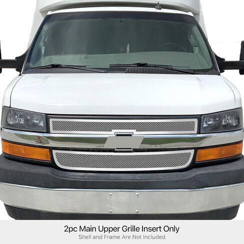 Off Roader متوافق مع Chevy Express Van 2003-2020 الجزء العلوي الرئيسي من شبكة الكروم المصنوعة من الفولاذ المقاوم للصدأ ORGR-J19-C768436T in Kuwait