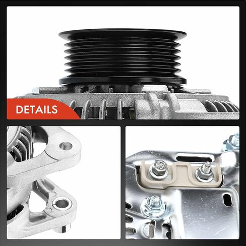 A-Premium Alternator Compatible with Jeep Grand Cherokee 1997 1998 L6 4.0L, Cherokee 1997 1998 L6 4.0L & Dodge Dakota 1997 1998 L4 2.5L, 120Amp 12V CW 6-Groove Pulley in Saudi Arabia