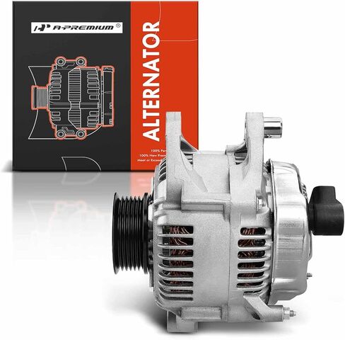 A-Premium Alternator Compatible with Jeep Grand Cherokee 1997 1998 L6 4.0L, Cherokee 1997 1998 L6 4.0L & Dodge Dakota 1997 1998 L4 2.5L, 120Amp 12V CW 6-Groove Pulley in Saudi Arabia