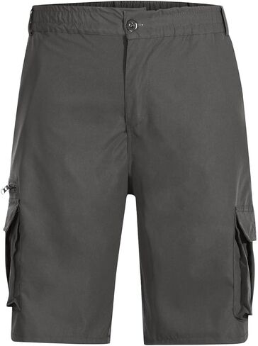 SMIDOW Cargo Shorts for Men - Big and Tall Casual Summer Elastic Waist Outdoor Work Hiking Cargo Short Pants with Pockets in Saudi Arabia