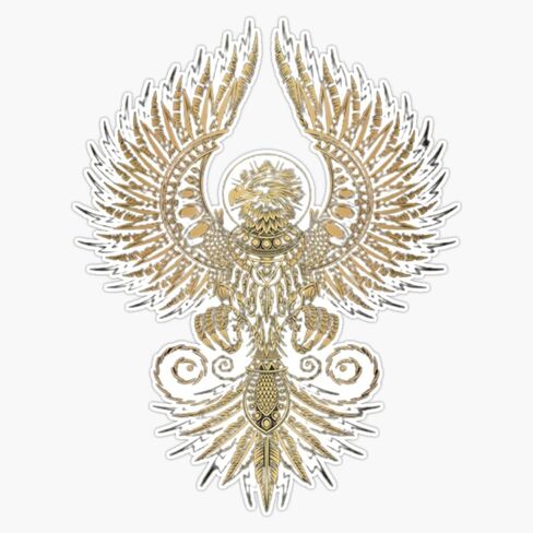 Magnet Golden Phoenix Magnet Vinyl Decal Sticker 5" in Saudi Arabia