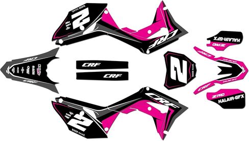 Graphics Kit for Honda CRF250R 2018-2021 and CRF450R 2017-2020 Lightning Series Red 21 Mil - Dirt Bike Custom Racing Graphics Decals Stickers Kit, no-Plastics in Saudi Arabia