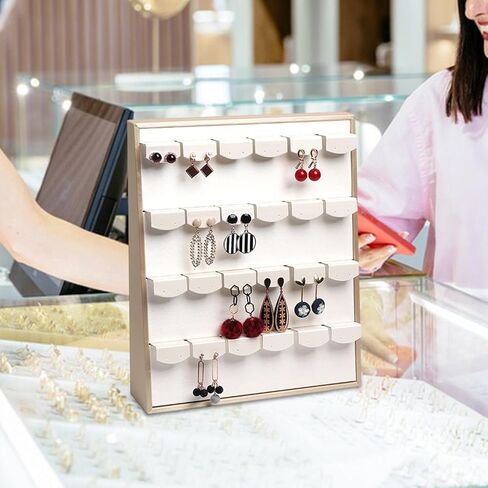 Jewelry Holder Jewelry Stand Tray Jewelry Storage Organizer Jewelry Storage Rack for Shop Jewelry Store Showcase Retail Home, Earring Holder in Kuwait
