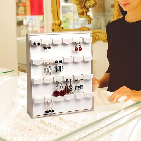 Jewelry Holder Jewelry Stand Tray Jewelry Storage Organizer Jewelry Storage Rack for Shop Jewelry Store Showcase Retail Home, Earring Holder in Kuwait