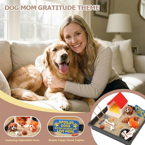 Tian Zhun Dog Gifts for Women Adults Dog Lovers Dogs Mom Gifts Mini Zen Garden for Desk Dogs Themed Gift Sand Tray Therapy Kit Sand Included in Kuwait
