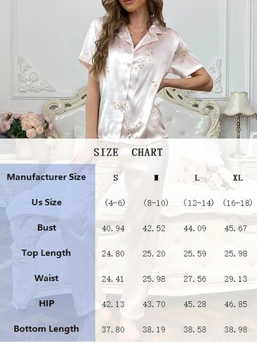 Pajamas for Women Set Button Down Sleepwear, 2 Piece Loungewear with Short Sleeve Top and Long Pants, Print Home Pajamas in Saudi Arabia